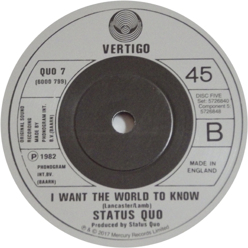 THE VINYL SINGLES COLLECTION 1980-1984 Disc 5: Dear John Side B