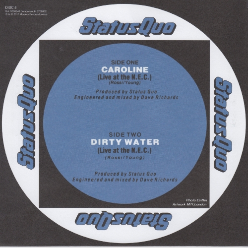 THE VINYL SINGLES COLLECTION 1980-1984 Sleeve 8: Caroline (Live at the NEC) Rear