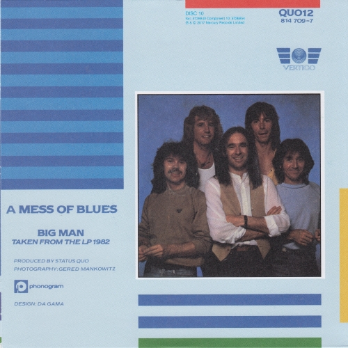 THE VINYL SINGLES COLLECTION 1980-1984 Sleeve 10: A Mess Of Blues Rear