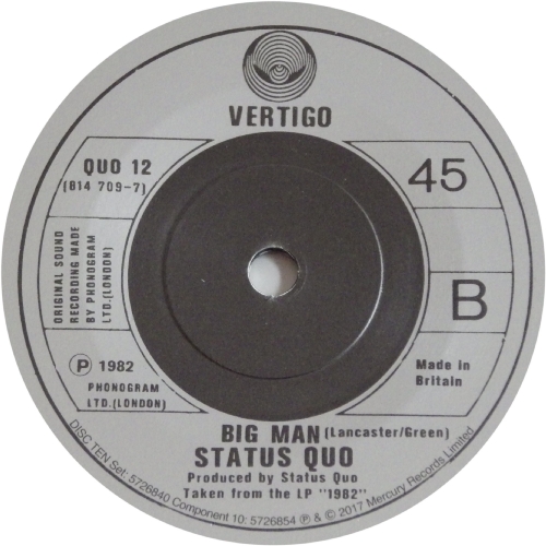 THE VINYL SINGLES COLLECTION 1980-1984 Disc 10: A Mess Of Blues Side B