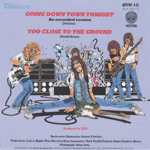 THE VINYL SINGLES COLLECTION 1980-1984 Sleeve 12: Going Down Town Tonight Rear
