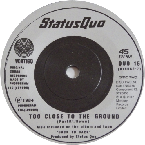 THE VINYL SINGLES COLLECTION 1980-1984 Disc 12: Going Down Town Tonight Side B