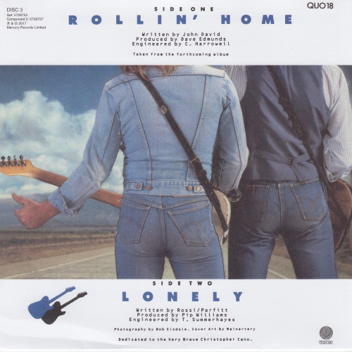 THE VINYL SINGLES COLLECTION 1984-1989 Sleeve 3: Rollin' Home Rear