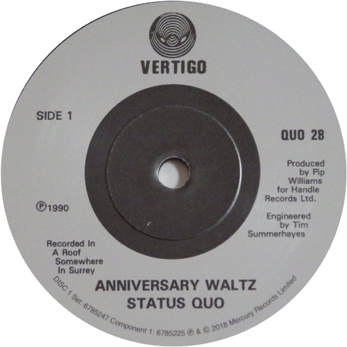 THE VINYL SINGLES COLLECTION 1990-1999 Disc 1: The Anniversary Waltz Side A