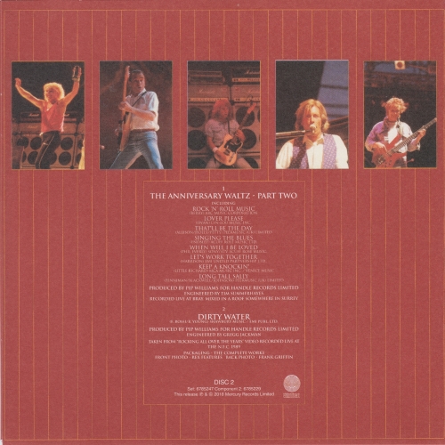 THE VINYL SINGLES COLLECTION 1990-1999 Sleeve 2: The Anniversary Waltz (Part 2) Rear