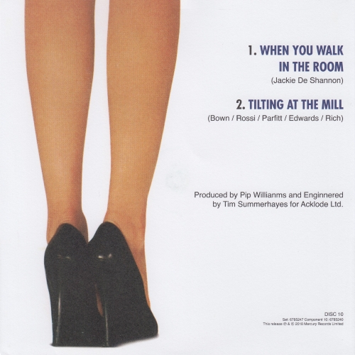 THE VINYL SINGLES COLLECTION 1990-1999 Sleeve 10: When You Walk In The Room Rear
