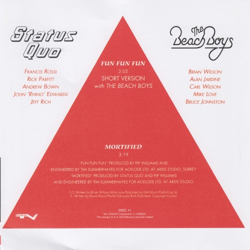 THE VINYL SINGLES COLLECTION 1990-1999 Sleeve 11: Fun Fun Fun Rear