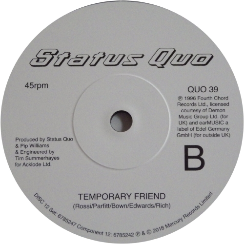 THE VINYL SINGLES COLLECTION 1990-1999 Disc 12: Don't Stop Side B