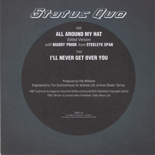 THE VINYL SINGLES COLLECTION 1990-1999 Sleeve 13: All Around My Hat Rear