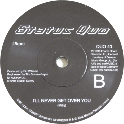 THE VINYL SINGLES COLLECTION 1990-1999 Disc 13: All Around My Hat Side B