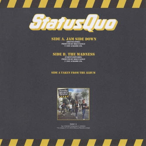 THE VINYL SINGLES COLLECTION 2000-2010 Sleeve 3: Jam Side Down Rear