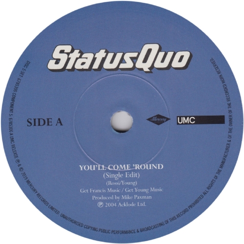 THE VINYL SINGLES COLLECTION 2000-2010 Disc 5: You'll Come Round Side A