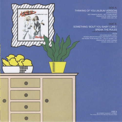 THE VINYL SINGLES COLLECTION 2000-2010 Sleeve 6: Thinking Of You Rear