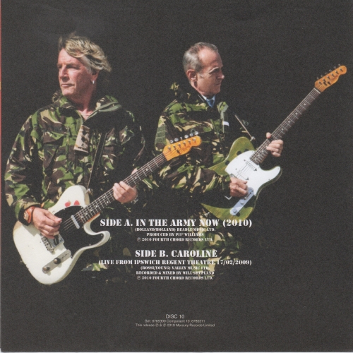 THE VINYL SINGLES COLLECTION 2000-2010 Sleeve 10: In The Army Now (2010) Rear