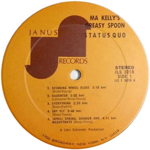 MA KELLY'S GREASY SPOON Standard Label 3 Side A