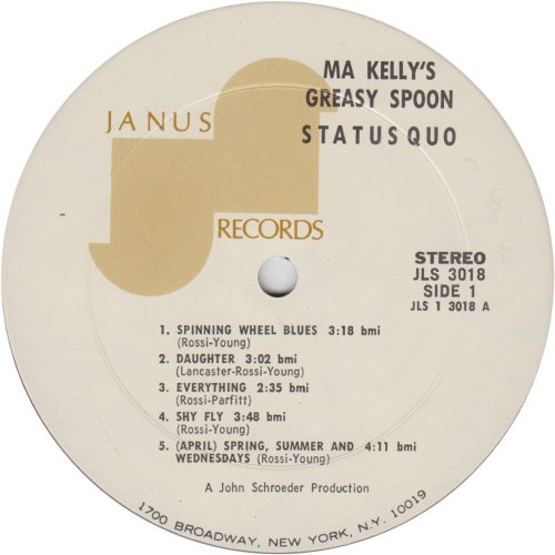 MA KELLY'S GREASY SPOON Promo Label v1 Side A
