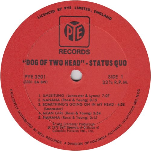 DOG OF TWO HEAD Standard Label Side A