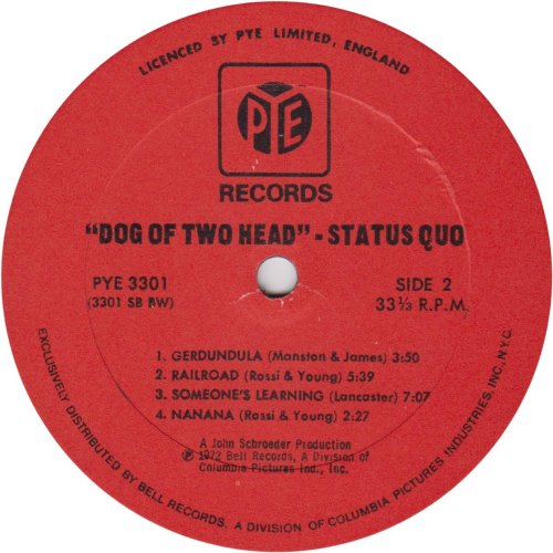 DOG OF TWO HEAD Standard Label Side B