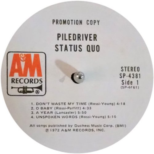 PILEDRIVER Promo Label v2 Side A