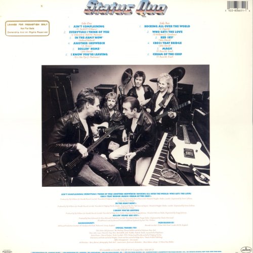 STATUS QUO Promo Sleeve Rear