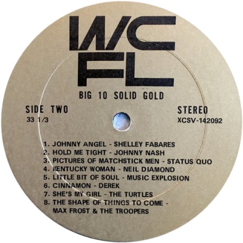 BIG 10 RADIO PRESENTS SOLID GOLD FOR CHICAGO Label Side B