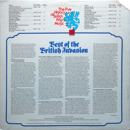BEST OF BRITISH INVASION Gatefold Sleeve Rear