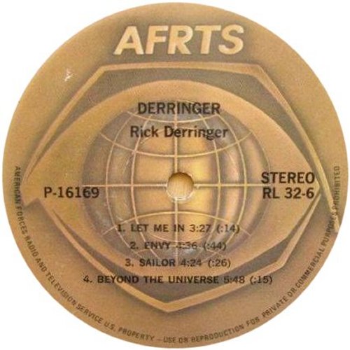 RICK DERRINGER / STATUS QUO Label Side B