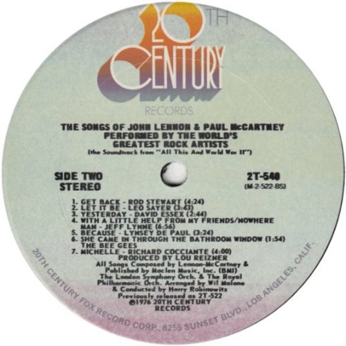 THE SONGS OF JOHN LENNON & PAUL MCCARTNEY Disc 1 Side B
