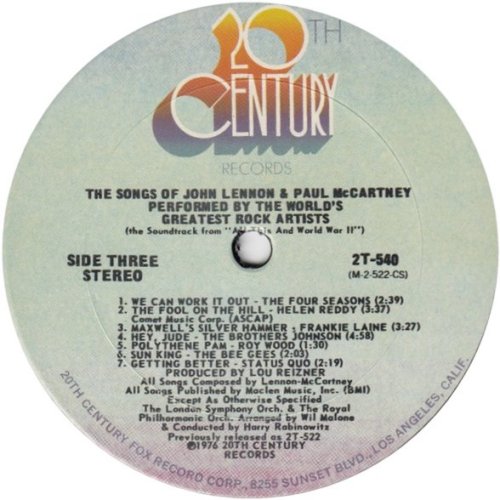 THE SONGS OF JOHN LENNON & PAUL MCCARTNEY Disc 2 Side A