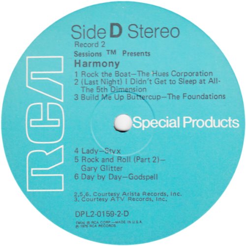 SESSIONS PRESENTS HARMONY Label - Disc 2 Side B