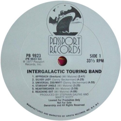 INTERGALACTIC TOURING BAND Promo Label Side B