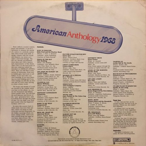 AMERICAN ANTHOLOGY 1968 Standard Sleeve Rear
