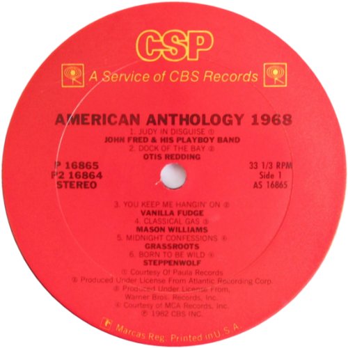 AMERICAN ANTHOLOGY 1968 Label - Disc 1 Side A
