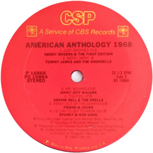 AMERICAN ANTHOLOGY 1968 Label - Disc 2 Side B