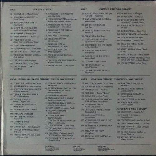 MCA MUSIC Gatefold Sleeve Inner