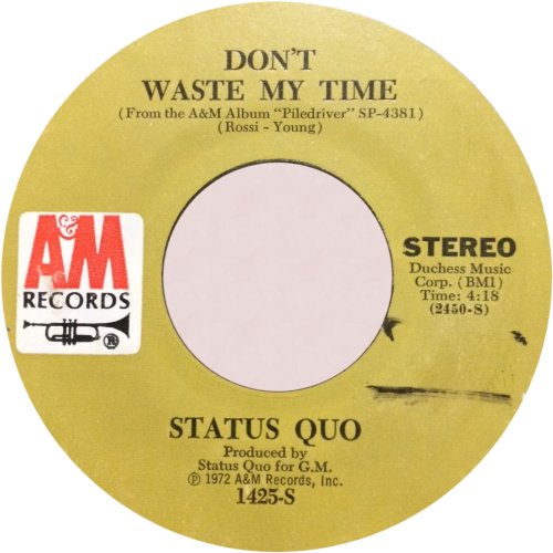 DON'T WASTE MY TIME Standard Issue Side A