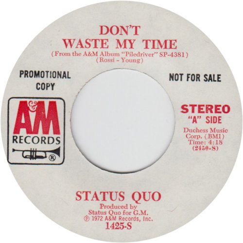 DON'T WASTE MY TIME Promo Side A