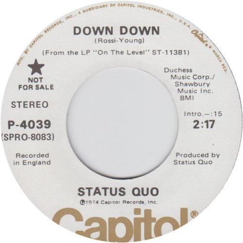 DOWN DOWN Promo 1 Side A