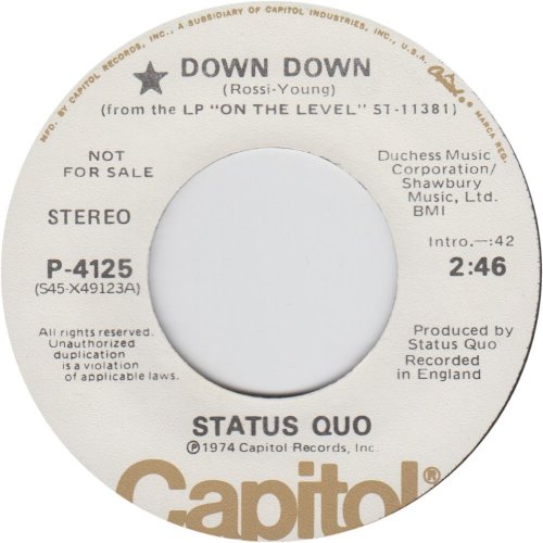 DOWN DOWN (REISSUE) Promo Side A