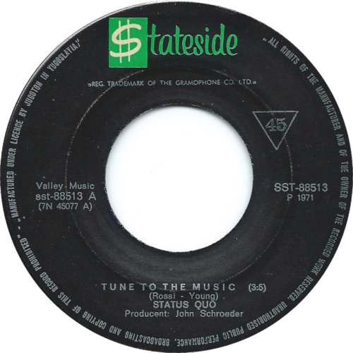 TUNE TO THE MUSIC Label 1 Side A