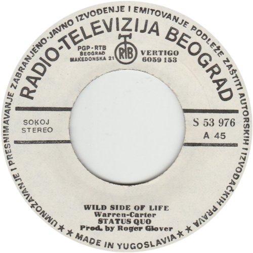 WILD SIDE OF LIFE White Label Side A