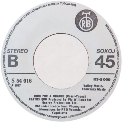 ROCKIN' ALL OVER THE WORLD RTB White Label 3 Side B